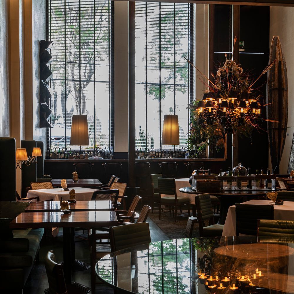 The dining room of D.O.M. in Sao Paulo, photographed for the Michelin Guide.
