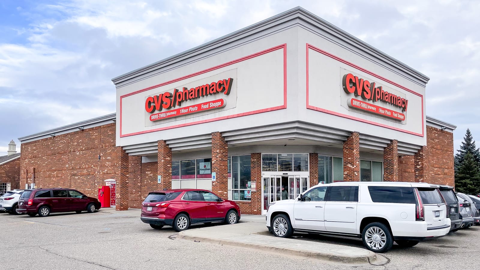 A CVS Pharmacy storefront in the United States.