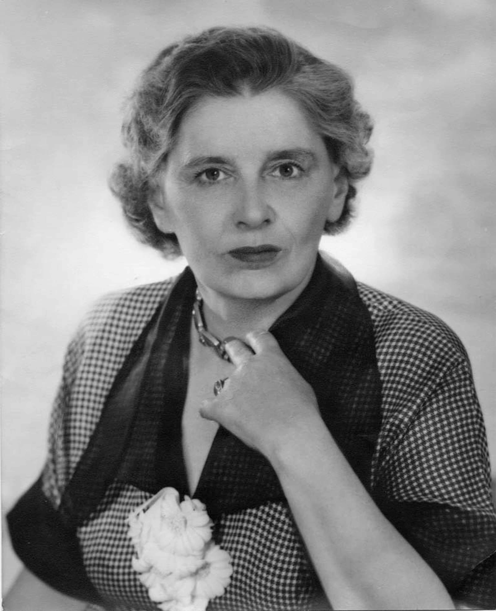 Archival photographic portrait of Rebecca West by Madame Yevonde.