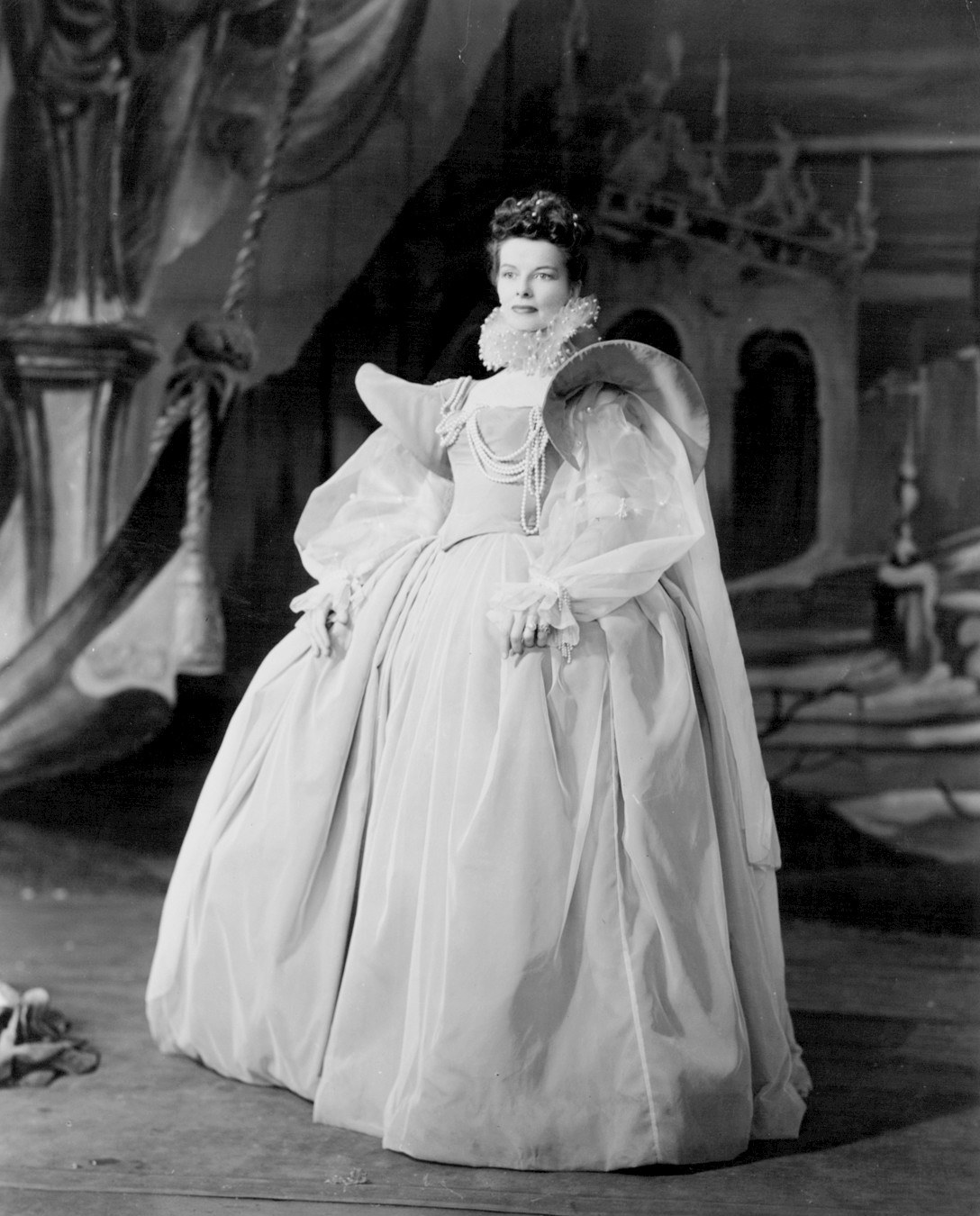 Katharine Hepburn photographed as Rosalind in a 1951 production of As You Like It.