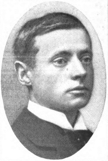 Archival black-and-white portrait photograph of W. W. Jacobs, shown in formal dress and facing slightly to the side.