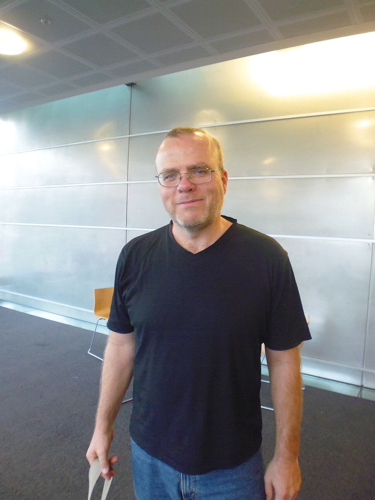 PHP creator Rasmus Lerdorf speaking at the New Zealand PHP Conference in 2014.