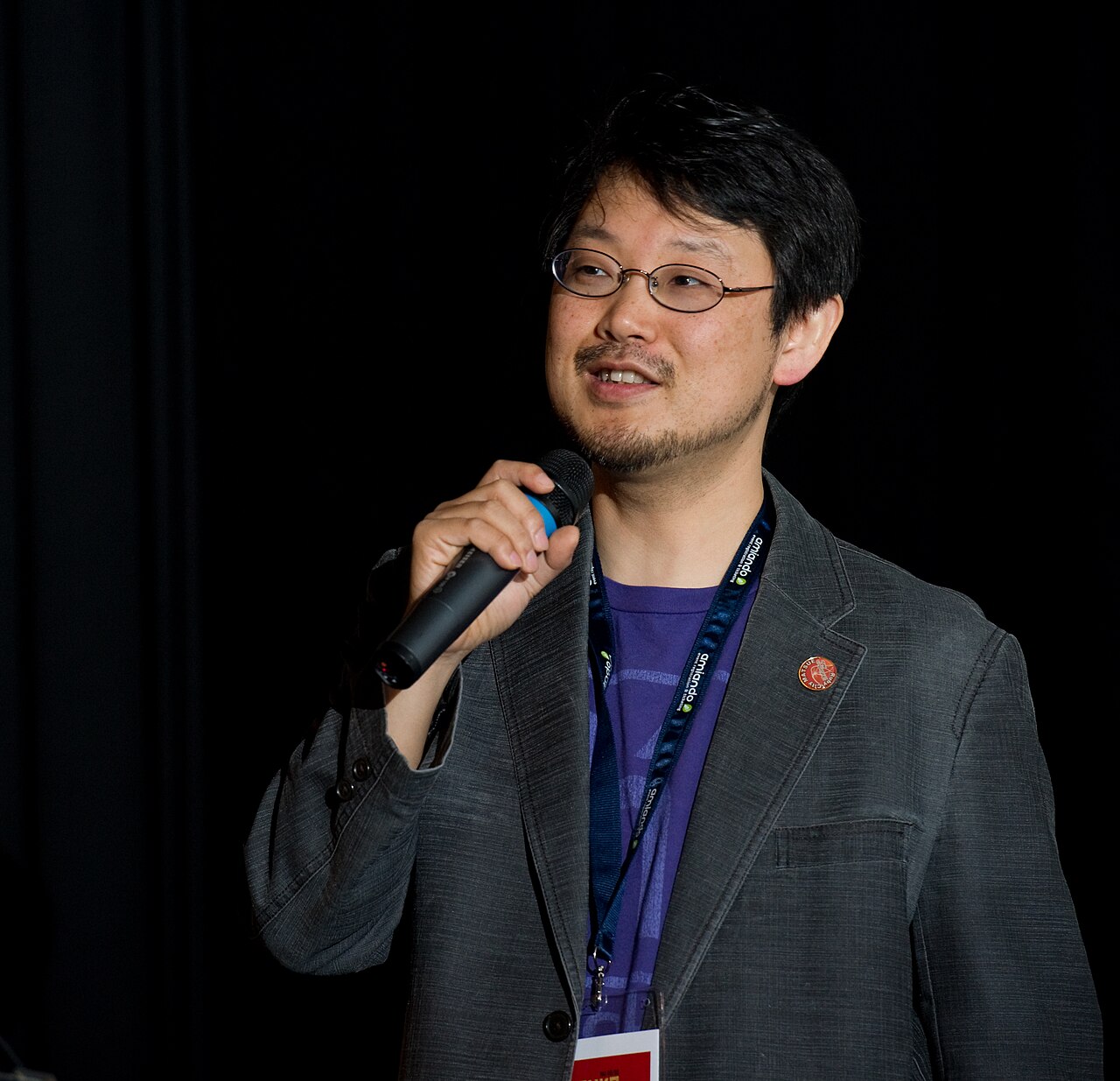 Yukihiro Matsumoto giving a keynote at EuRuKo 2011.