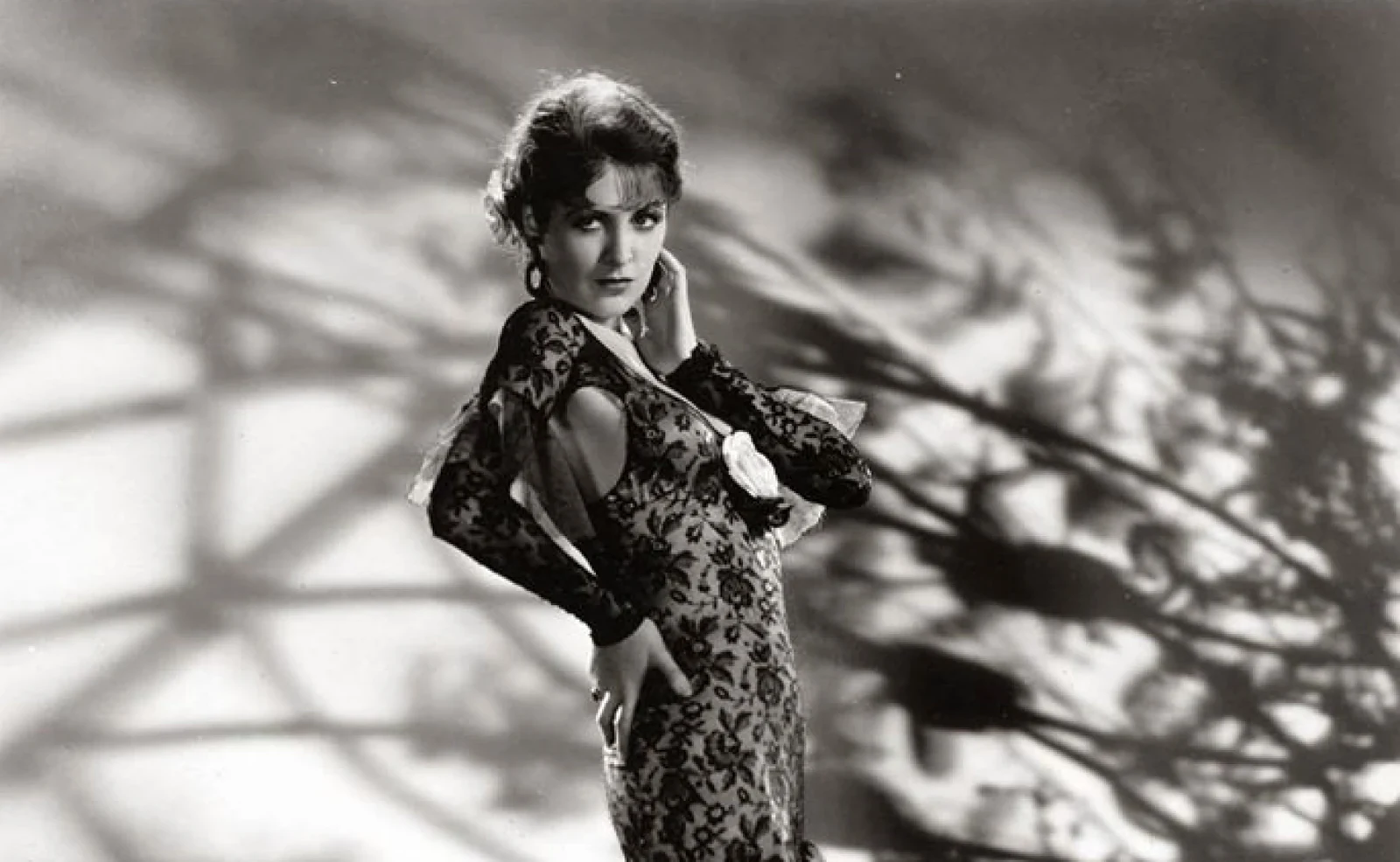 Billie Dove as French actress Lilli de Rosseau in the 1932 pre-Code comedy Cock of the Air.